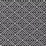 Campbell Black Geometric Tablecloth Rental for Events.