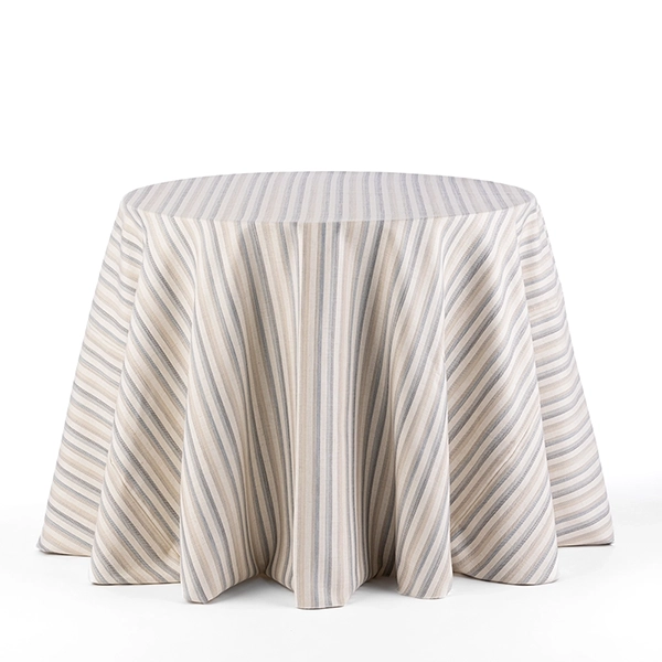 Davey Coastline Blue Striped Table Linen adds a classic New England style to the festivities.