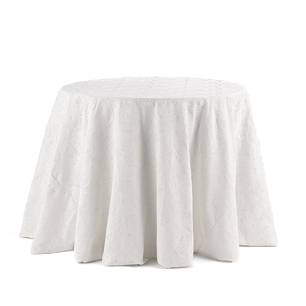 A View of Gracie Pearl White Full Table linen