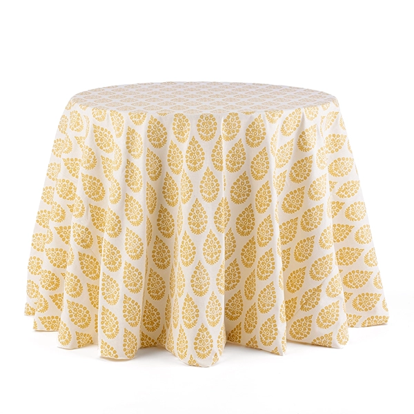 Maisie Sunshine Vintage Yellow Full Tablecloth rental