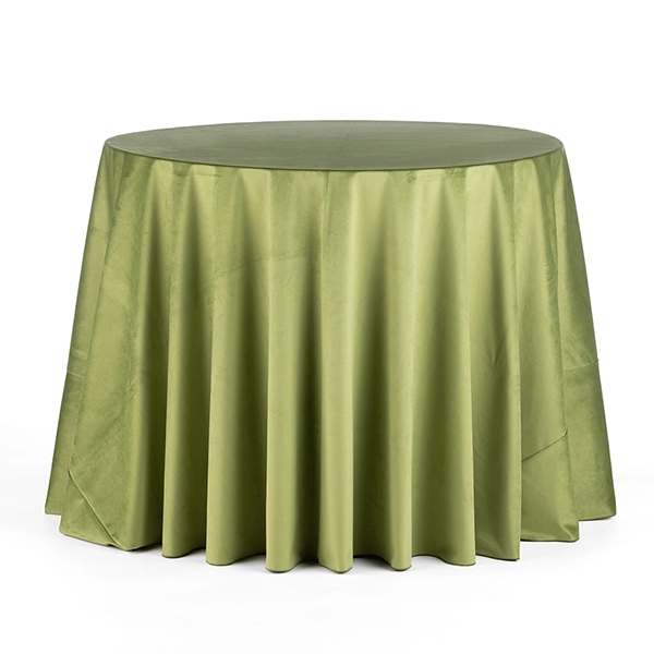 Velvet Evergreen Tablecloth brings sophistication and a touch of glam to the table design.