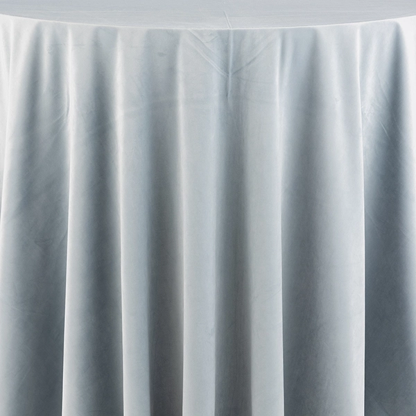 Cropped Table with Light Blue Linen