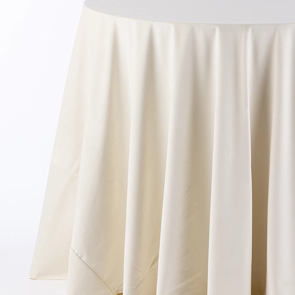Velvet Pearl Linen Cropped Table Linen in a neutral, versatile color.
