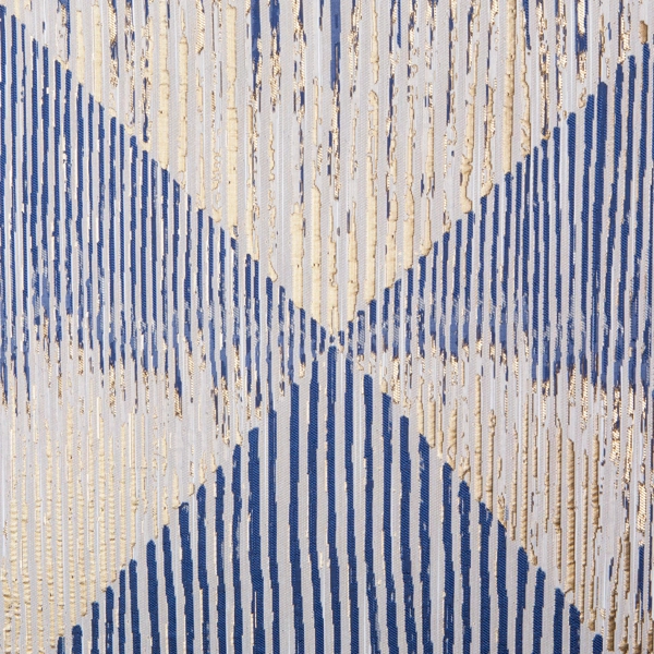 A close up of Barcode Navy fabric.