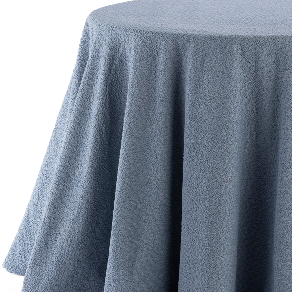 A view from the left on the Boucle Powder Blue table linen