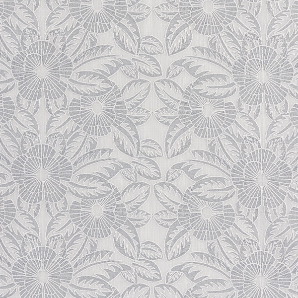 Gracie French Grey, a white fabric with flowers, is perfect for table linen rental.