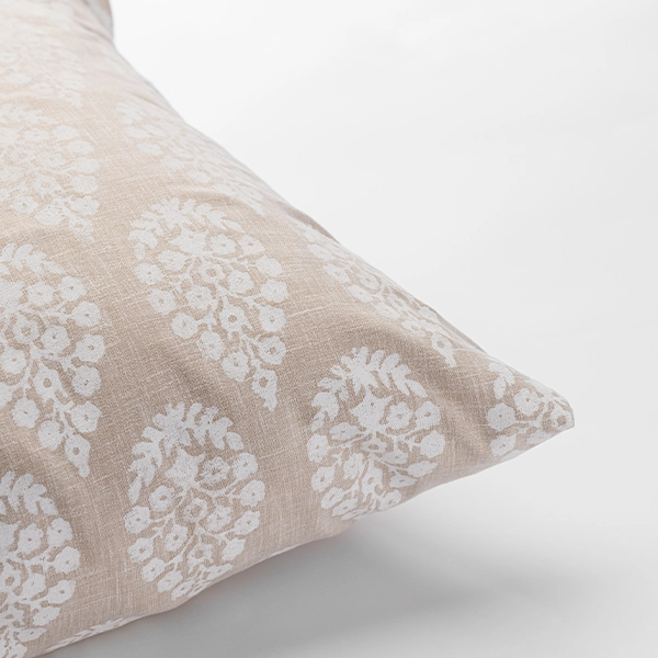 A Maisie Zinc Pillow with a subtle design.