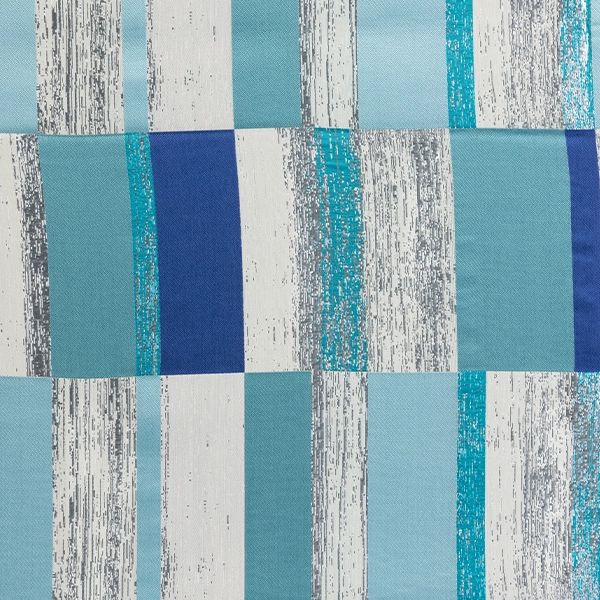 A close up of a Metropolitan Aqua fabric available for table linen rental.