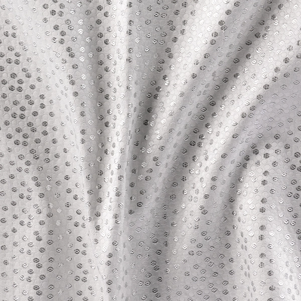 Odyssey silver dotted linen swatch