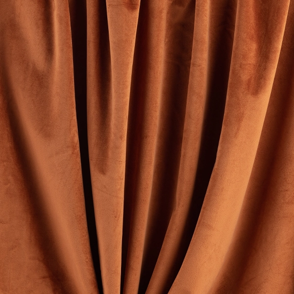 A close up of a Velvet Rust table linen rental.