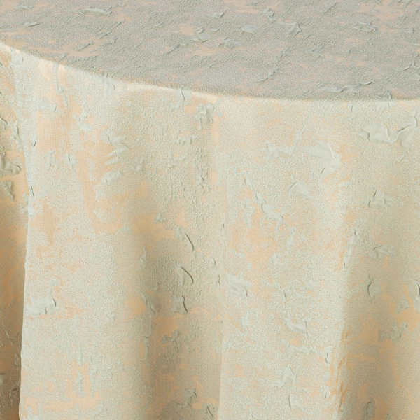 A close-up view of the Venetian Mist Light Yellow table linen
