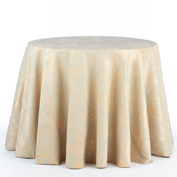 A view of Venetian Mist Light Yellow tablecloth rental in full size