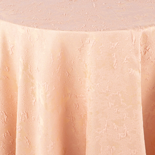A close-up view of the Venetian Rose Gold Blush Pink table linen