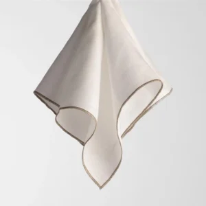 The Perfect Linen Napkin (Taupe Stitching)