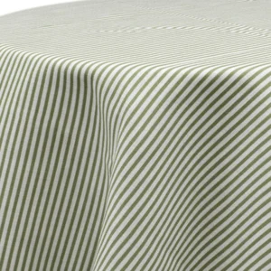 Close-up of a Kennedy Stripe Moss fabric, draped with smooth folds, showing texture and pattern detail.